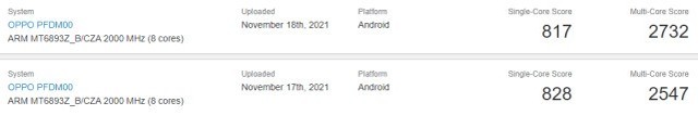 OPPO的PFDM00机型现身GeekBench 5 运行Android 11