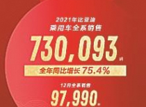 比亚迪上年新能源车劲销近60万辆 同比增长231.6%